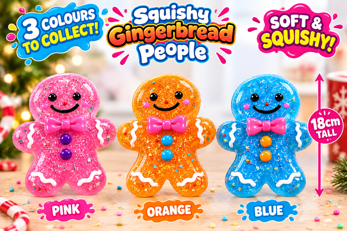 KTL Large Squishy Gingerbread People – 18cm Soft & Squishy Toy