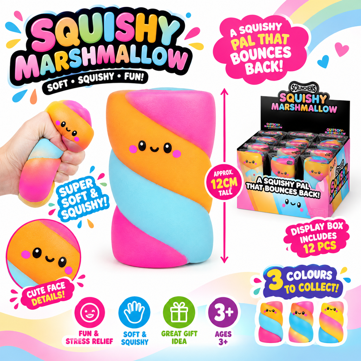 Squishy Marshmallow Pal | Cute Sensory & Fidget Toy