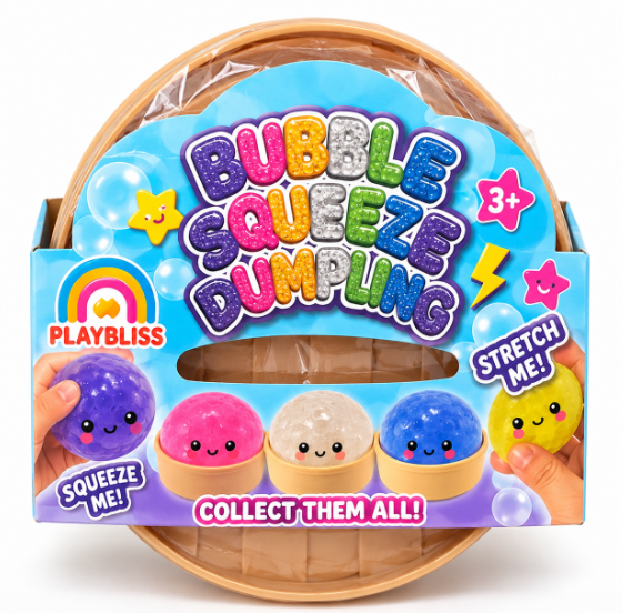 Orb Dumpling Bubble Squeeze Squishy Toy 8.5 cm – Sensory Fidget Toy – Assorted Colour