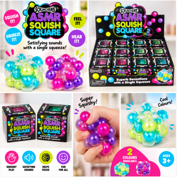 Scrunchems ASMR Squish Square – Sensory Squeeze Fidget Toy